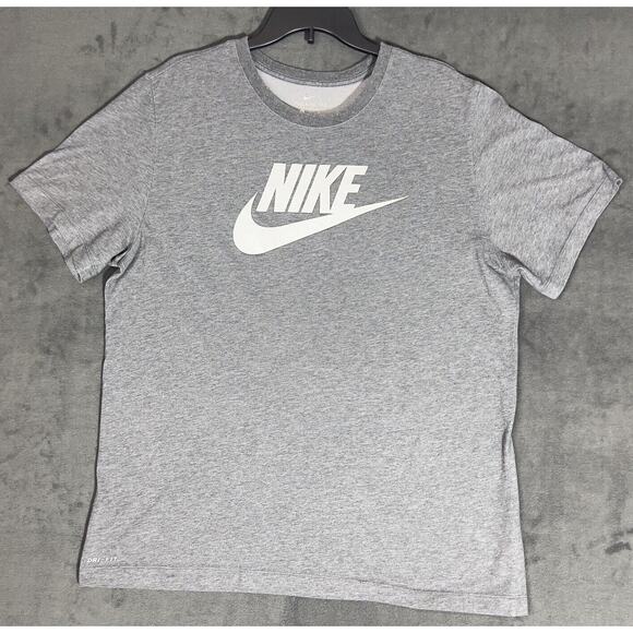 The Nike Tee Dri-Fit Mens Short Sleeve Crew Neck Gray T Shirt Size XL*Pre-Owned* - Picture 1 of 7